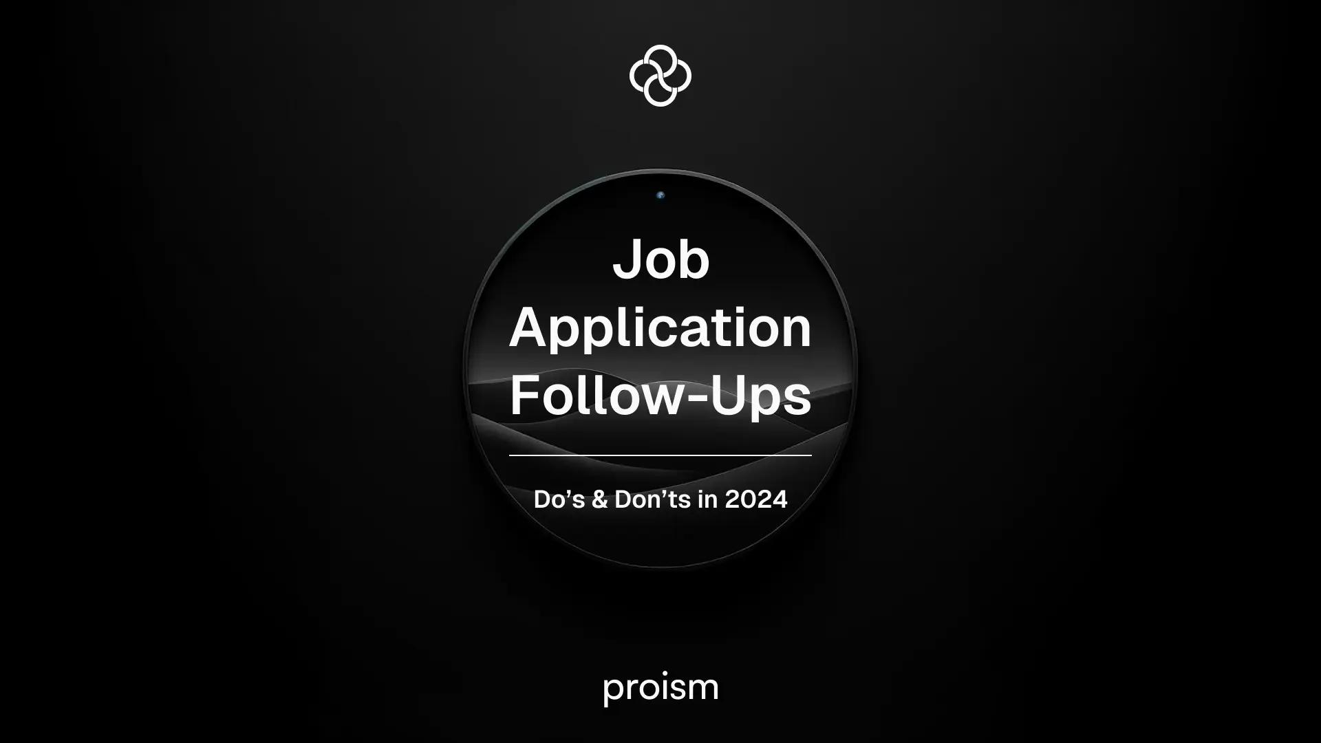 Job Application Follow Up Guide